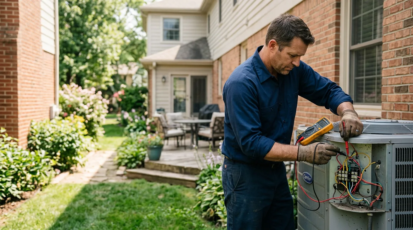 HVAC technician working near Kerens, WV